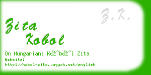 zita kobol business card